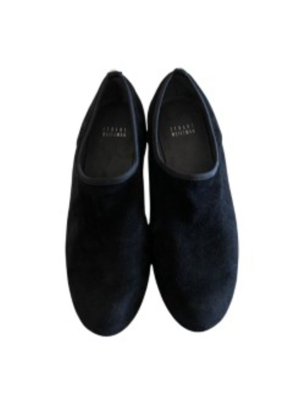 Stuart Weitzman Black Suede Covered Wedge Shoe 9 - Picture 2 of 7